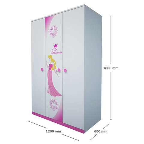 Tủ Quần Áo Trẻ Em Công Chúa (1m2)