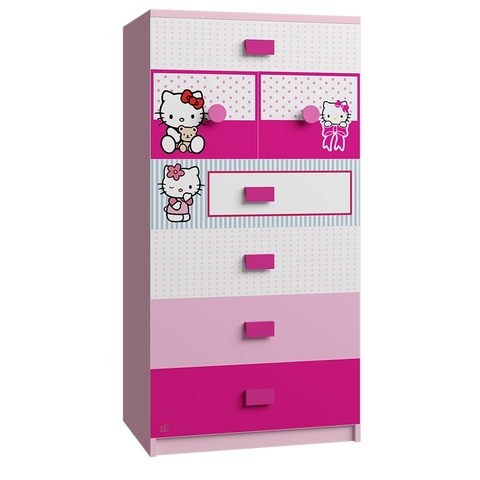 Tủ Quần Áo Trẻ Em Hello Kitty (60x50x120 cm)