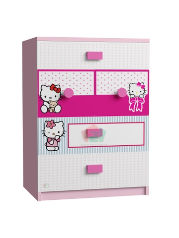 Tủ Quần Áo Trẻ Em Hello Kitty (60x50x80cm)