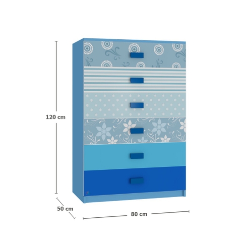 Tủ Quần Áo Trẻ Em Hoa Văn (80x50x120 cm)