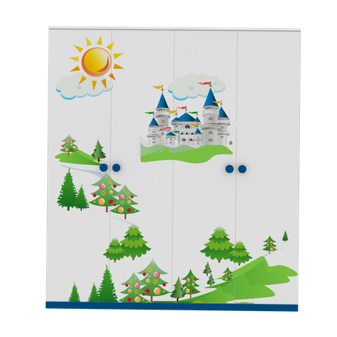 Tủ Quần Áo Trẻ Em Lâu Đài (1m6)