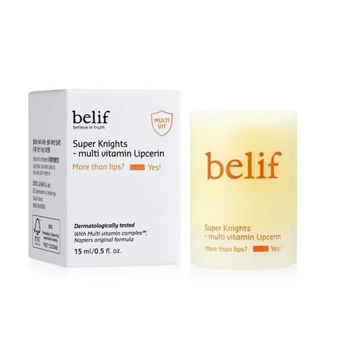 Dưỡng môi bổ sung 4 loại Vitamin belif Super Knights Multi-Vitamin Lipcerin 15ml