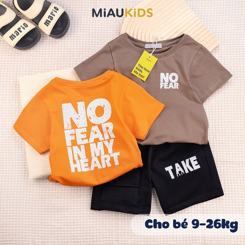 Đồ Bộ Bé Trai Cotton No Fear MiauKids Thấm Hút Thoáng Mát