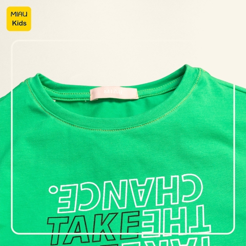 Áo Phông Bé Trai In Chữ Take The Chance thời trang cá tính, Chất Cotton Co Giãn Thoáng Mát Cho Bé mặc đi học đi chơi