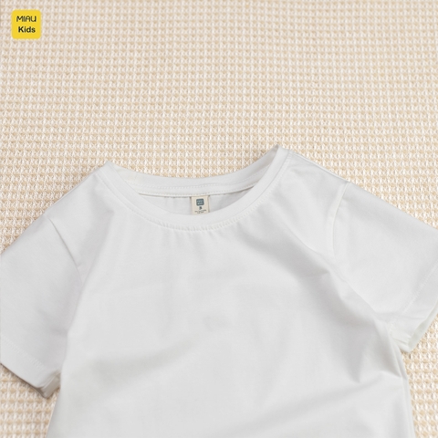 Áo Thun Cotton Trơn Cao Cấp Cho Bé Trai Size Đại MiauKids