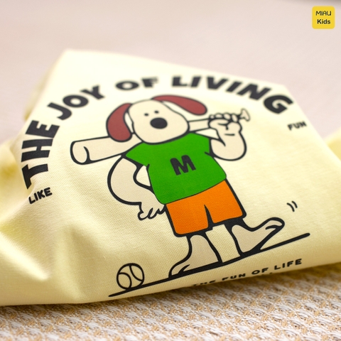 Bộ ba lỗ cotton bé trai hình chú chó đáng yêu mềm mại thoáng mát
