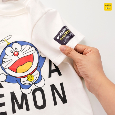Đồ Bộ Bé Trai Doraemon Cotton Co Giãn Thoáng Mát Cộc Tay Thời Trang