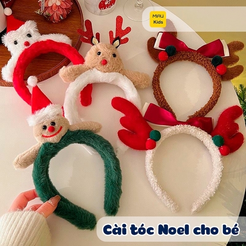Cài tóc Noel đáng yêu cho bé – Điểm nhấn mùa giáng sinh