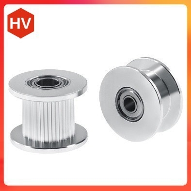 Puly ròng rọc GT2 trơn và có răng trục 3mm và 5mm cho đai 6mm và 9mm 10mm