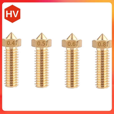 Đầu phun vòi phun nhựa loại dài 0.4mm trong bộ đùn nhựa Volcano cho máy in 3D