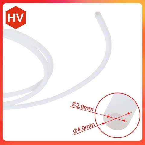 Ống Teflon chịu nhiệt chất liệu PTFE màu trắng đục (1 mét)