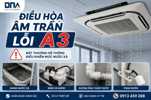 Điều hoà âm trần lỗi A3 là gì? Nguyên nhân và cách khắc phục