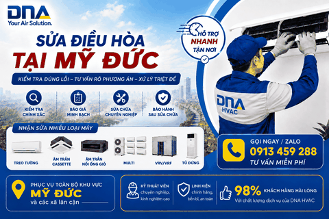 Sửa điều hòa tại Mỹ Đức – Kiểm tra đúng nguyên nhân, báo rõ phương án trước khi xử lý