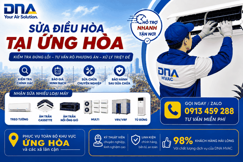 Sửa điều hòa tại Ứng Hòa – Kiểm tra kỹ nguyên nhân, báo rõ phương án trước khi sửa