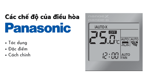 Các chế độ của điều hòa Panasonic: Ý nghĩa, cách dùng và lưu ý khi sử dụng