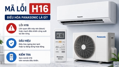 Mã lỗi H16 điều hòa Panasonic là gì? Nguyên nhân và cách khắc phục
