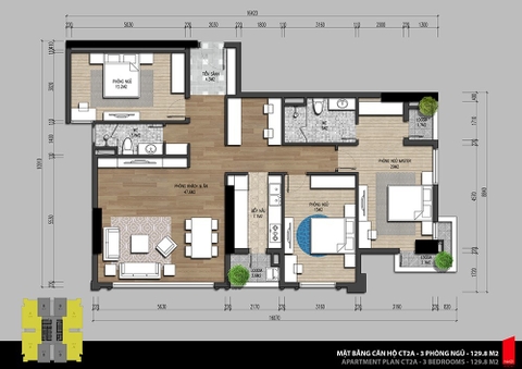 Căn hộ 3 phòng ngủ nên bố trí điều hòa và máy cấp khí tươi như thế nào là đủ và hiệu quả ?