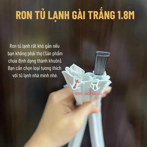 Gioăng/Ron Cao Su Cửa Tủ Lạnh, Tủ Đông, Tủ Mát – Ron Nam Châm Dạng Gài, Bắt Vít 1.8m–2m