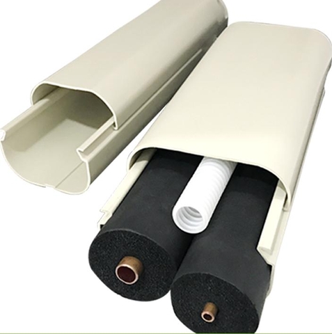 Trunking Nhựa cho ống Điều Hoà KT 130x80mm – Máng Nhựa Che Nhiều Đường Ống Máy Lạnh