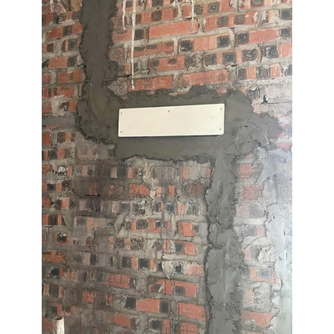 Đế âm tường đầu chờ ống đồng điều hòa máy lạnh nhựa ABS chống cháy, có nắp che & máng thoát nước