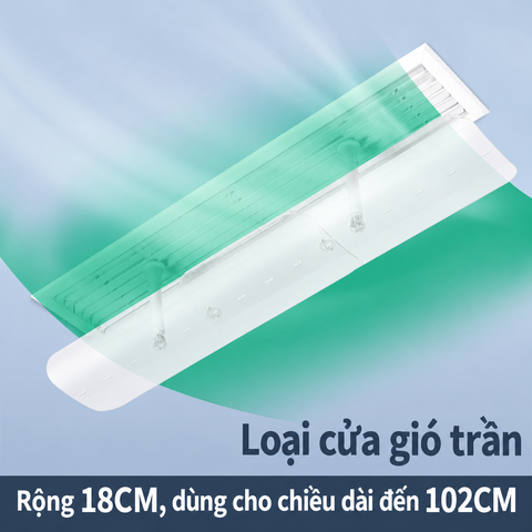 Tấm Chắn Gió Điều Hòa Âm Trần Nối Ống Gió Trong Suốt – Điều Hướng 2 Chiều