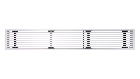 Cửa gió PLUS khung viền 15mm màu trắng, nan cong tuyến tính 3#