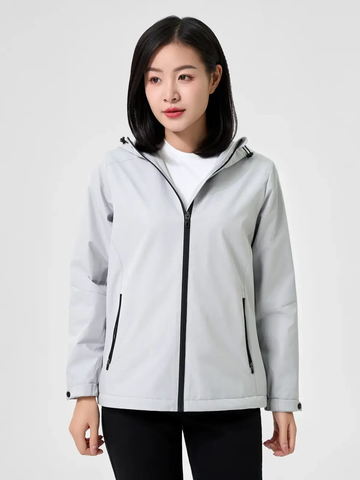 Áo Khoác Nữ Mũ Liền Lót Lông