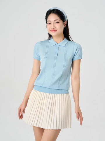 Áo Len Polo Dệt Vặn Thừng
