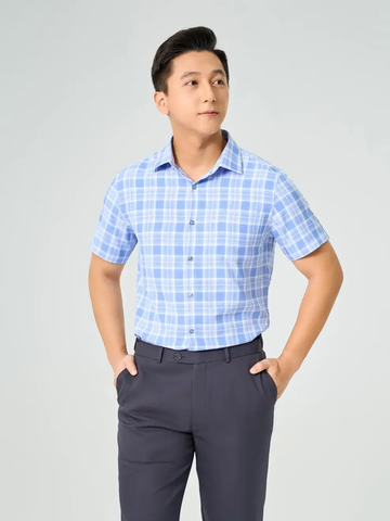 Sơ Mi Nam Cộc Tay Nano Kẻ Caro