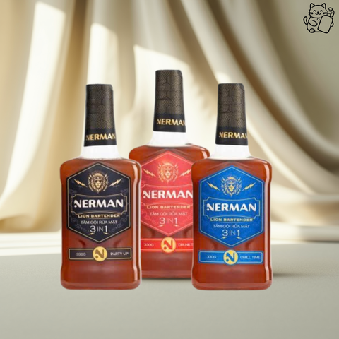 Sữa tắm gội 3in1 Nerman Lion Bartender 330g