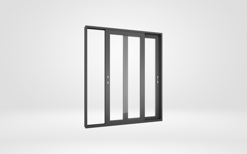 Cửa nhôm Hệ 55 lùa 2 cánh
