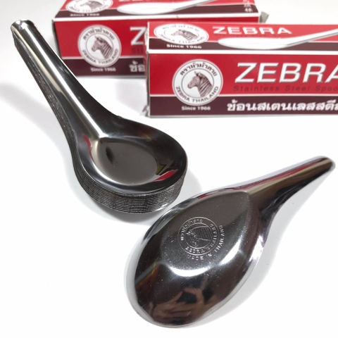 Muỗng Inox Zebra Hộp 12 Cái - Hàng Nhập Khẩu Thái Lan