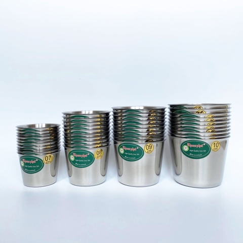 Ly Làm Đá INOX Cao Cấp (10 Cái) Size 7 - 8 - 9 - 10 (cm) - Hàng Việt Nam Sản Xuất