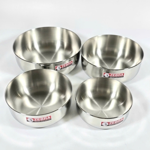Tô Inox 304 - Chén Inox 304 Nhiều Size - Zebra Thái Lan