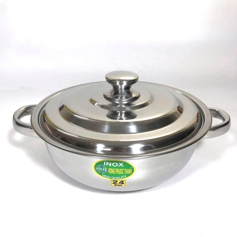 Nồi Lẩu Quai Tròn Inox Loại Dày - Hàng Việt Nam Sản Xuất