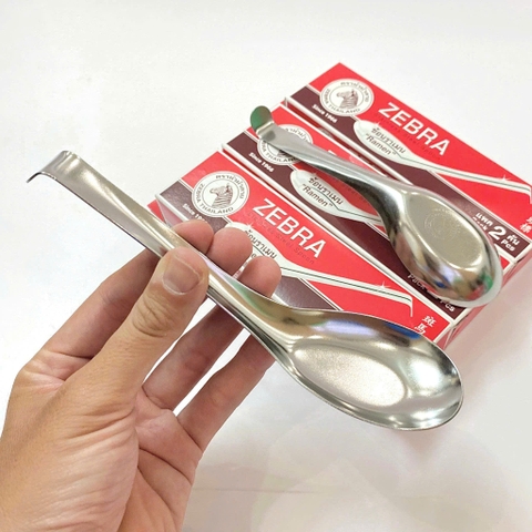 Muỗng Dài Inox ZEBRA Hộp 2 Cái - Hàng Nhập Khẩu Thái Lan