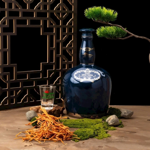 Rượu đông trùng hạ thảo gốm sứ