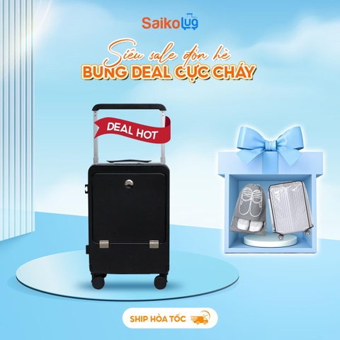 Vali Doanh Nhân TRAVELKING KN 8082 - Ngăn Laptop Chống Sốc, Cổng Sạc USB, Khóa TSA An Toàn, Bánh Xe 360° Linh Hoạt