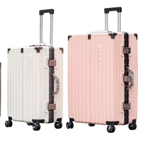 [Size 24] Vali khung nhôm HÙNG PHÁT 6008 Nhựa PC Khóa Sập Có Khay Để Cốc Móc Treo Tiện Lợi