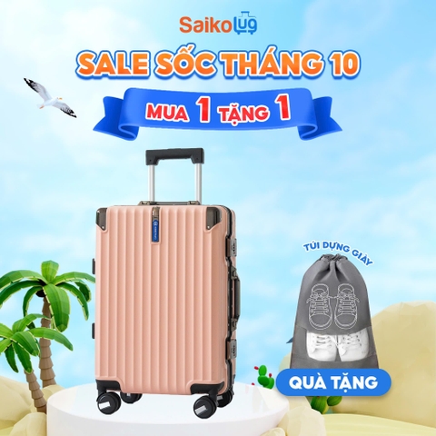 [Vali Hùng Phát] Vali Khung Nhôm 6007 Nhựa PC Cao Cấp - Khóa Sập - Khay Cốc & Móc Treo Tiện Lợi valik  hung
