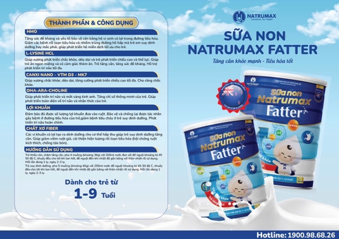 Sữa non cho Tăng cân pha sẵn Natrumax Fatter Pha sẵn