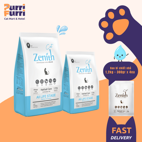 Hạt Mềm ZENITH - Hairball Care, Hạt Tiêu Búi Lông Cho Mèo [Túi 1.2kg]