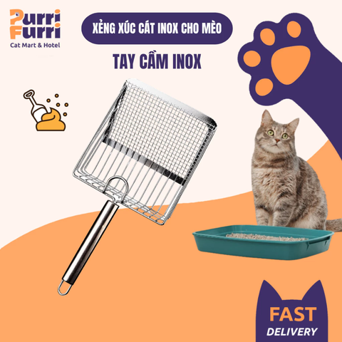 Xẻng Xúc Cát INOX Cho Mèo