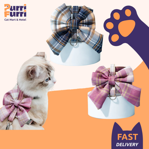 Dây Dắt Chó Mèo Nơ Caro