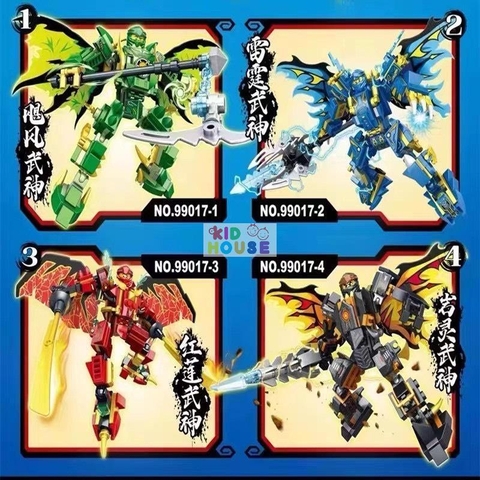 Bộ xếp hình ninja rồng huyền thoại, siêu anh hùng, đồ chơi lắp ghép siêu nhân, xếp hình ninja nhiều kích cỡ cho bé