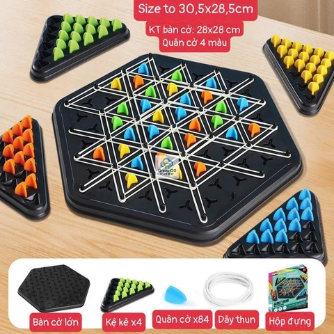 Cờ liên xích dây thun, đồ chơi cờ tam giác dây thun, đồ chơi trẻ em phát triển trí tuệ