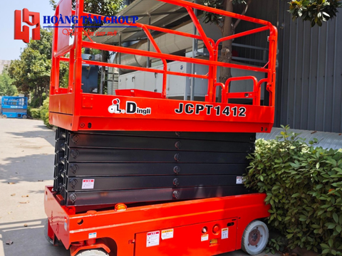 Cho thuê xe nâng người cắt kéo Dingli JCPT1412DC - Chiều cao làm việc 14m.