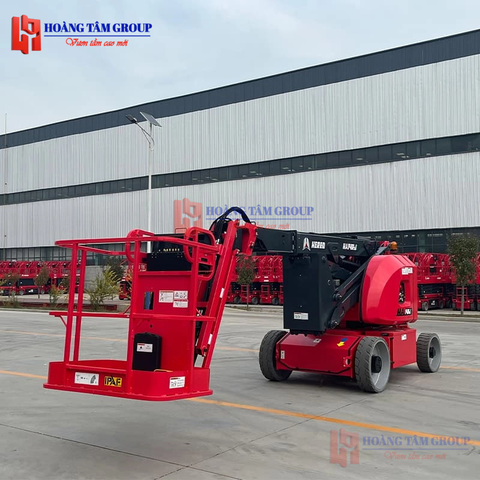 Xe nâng người Boom Lift điện HA12RJE - Chiều cao 14,15m - Mới 100%