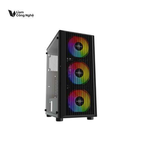 Vỏ máy vi tính KENOO ESPORT AF300 - 3F - Màu Đen - (Size ATX)