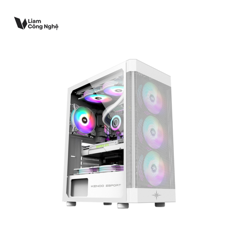 Vỏ máy tính Kenoo ESPORT AF100 - 3F (Size ATX - Full Thép) - Màu Trắng